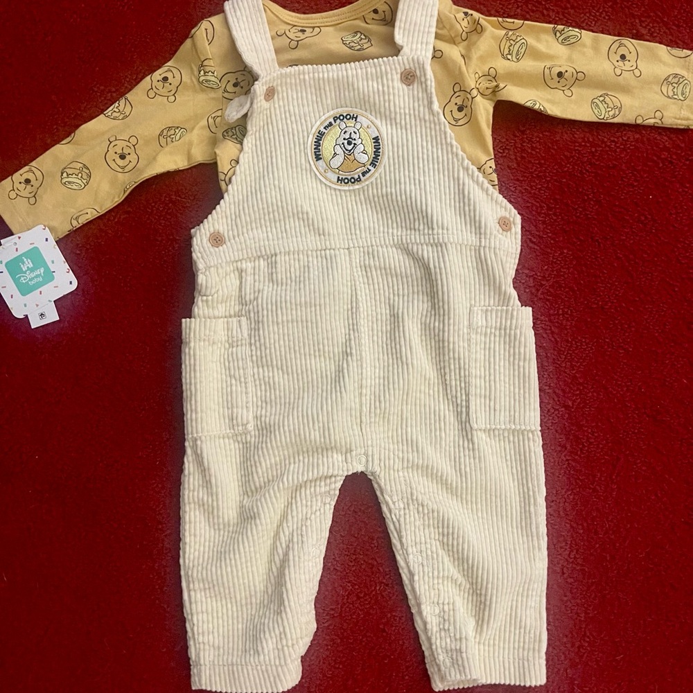Disney Winnie the Pooh Cream Overalls